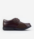 Brown shoe on a white background